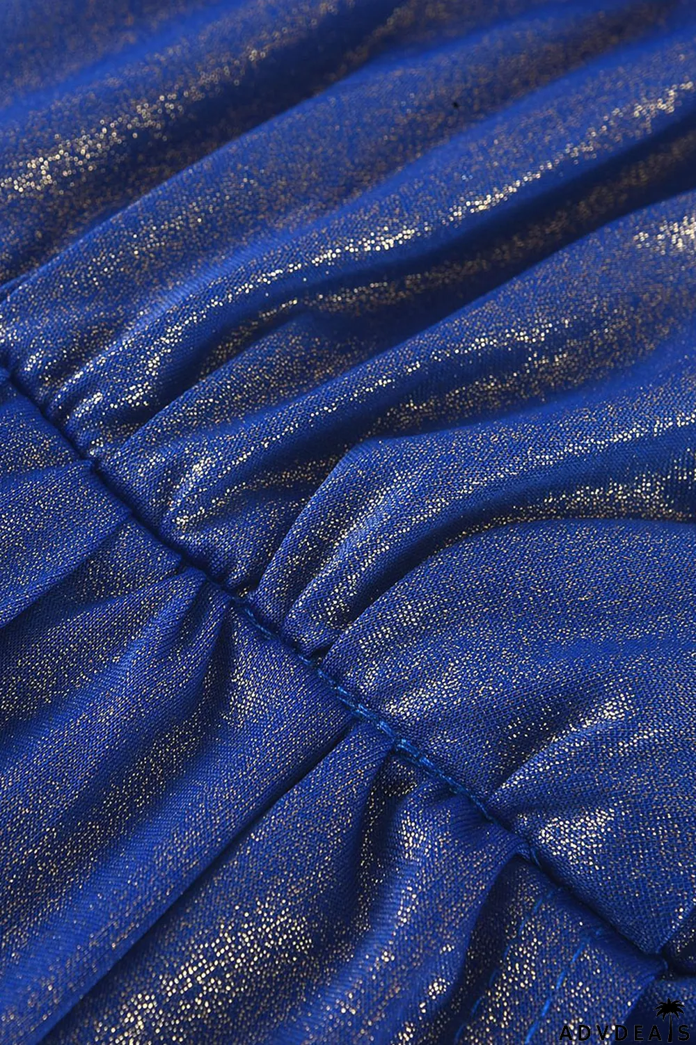 Blue Sexy Solid Split Joint Fold Asymmetrical Spaghetti Strap Sling Dress Dresses