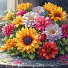 Chrysanthemum-11CT Stamped Cross Stitch 45*45cm/17.72*17.72in