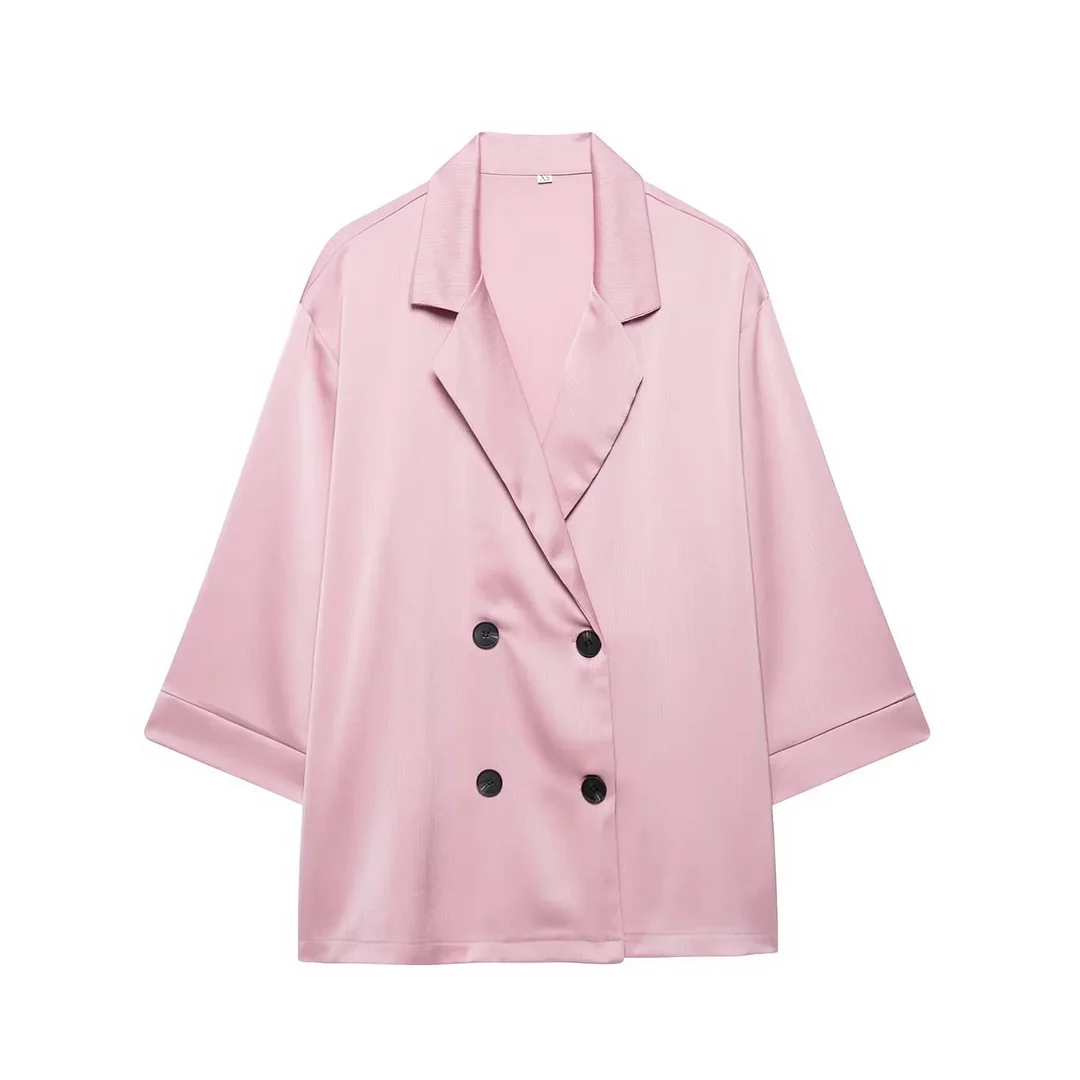 Nigikala Nigikala New Wrinkled Effect Blazer Loose Casual Trousers 4387130 4387030