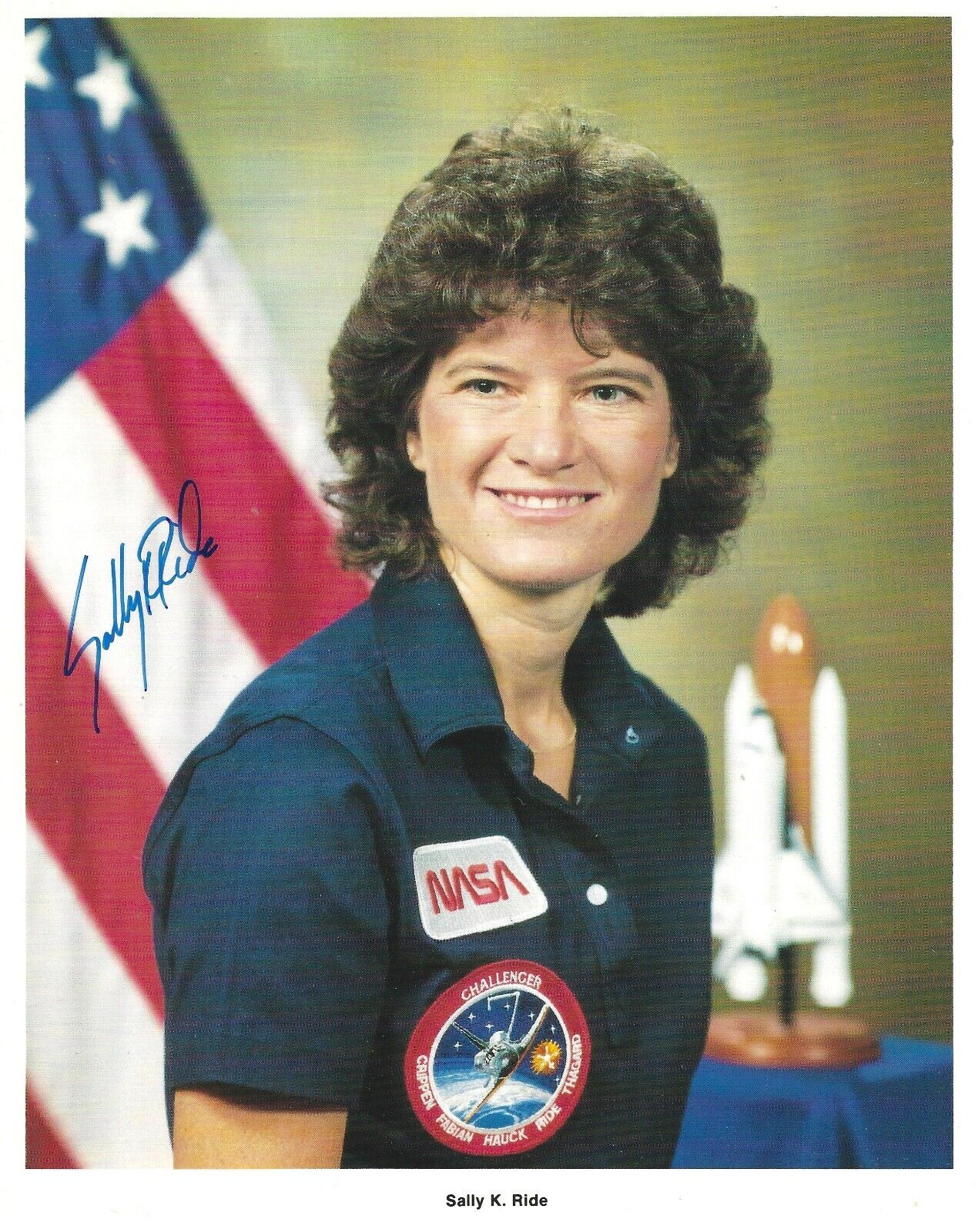 SALLY RIDE SIGNED NASA 8x10 Photo Poster painting UACC & AFTAL RD ASTRONAUT SPACE AUTOGRAPH