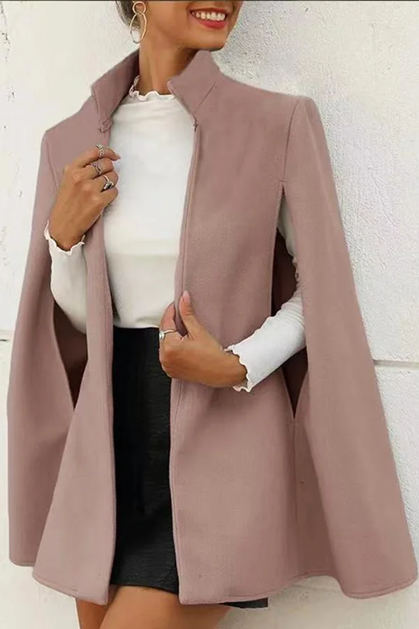 Autumn Winter Short Sleeveless Cape Coat