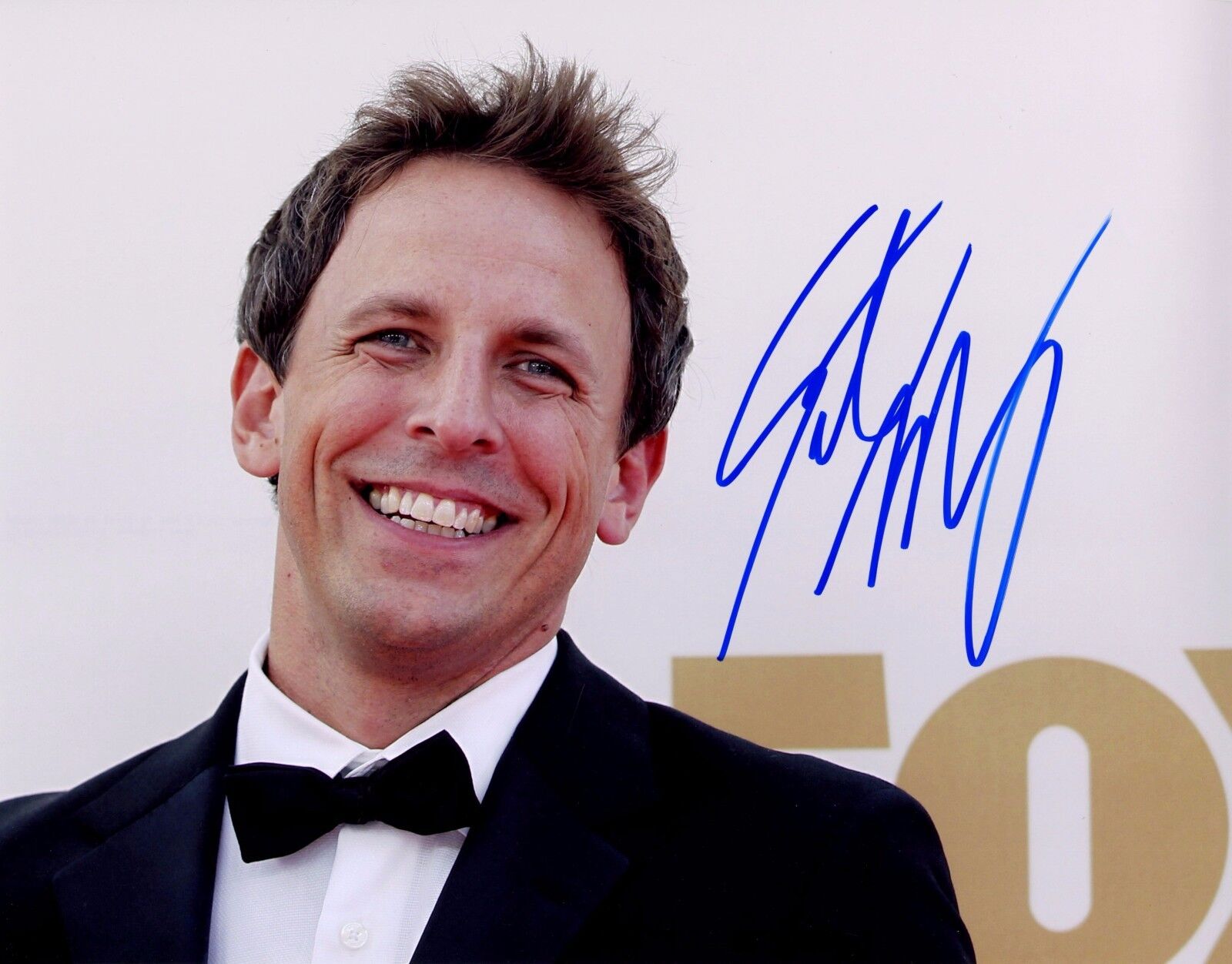 Seth Meyers Signed 11x14 Photo Poster painting NBC Autograph Late Night SNL Democrat Autograph