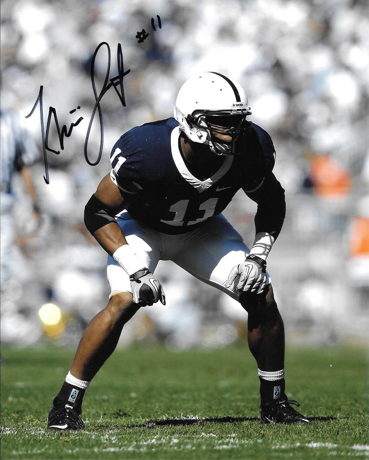 KHAIRI FORTT HAND SIGNED PENN STATE NITTANY LIONS 8X10 Photo Poster painting W/COA PSU