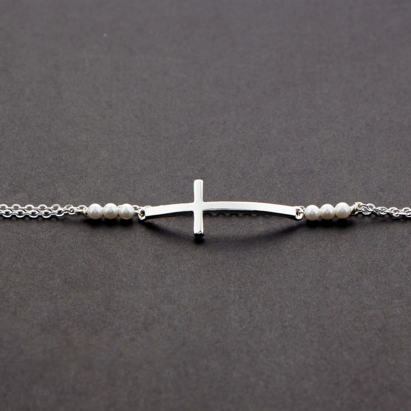 Minimalist Cross Stainless Steel Ferroalloy Plating Women’s Bracelets