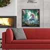 (40*40cm)Forest Unicorn - Full Round Drill Diamond Painting