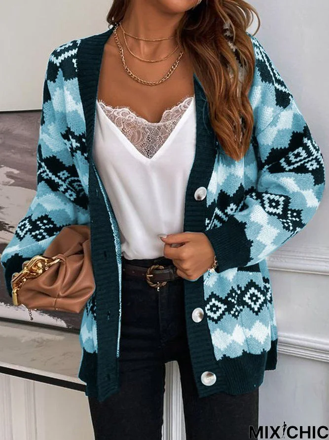 Casual Ethnic Autumn Knitted Micro-Elasticity Loose Best Sell H-Line Regular Sweater coat for Women