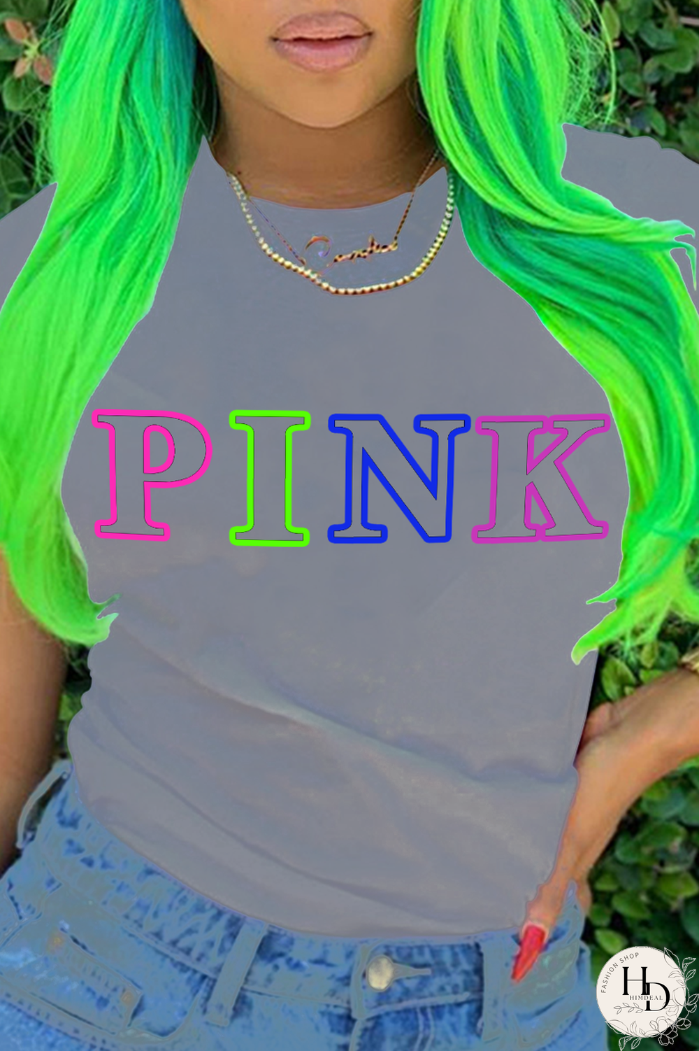 White Street Print Letter O Neck T-Shirts