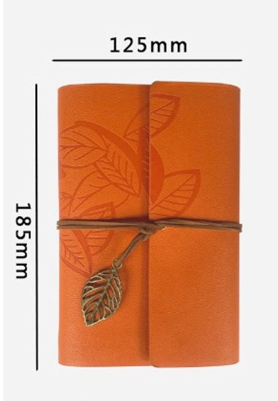 1 Piece Plant Learning School Pu Leather Paper Retro Notebook