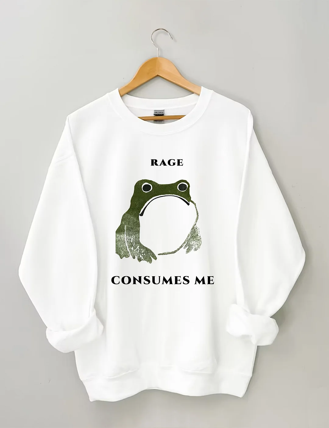 Rage Consumes Me Frog Sweatshirt