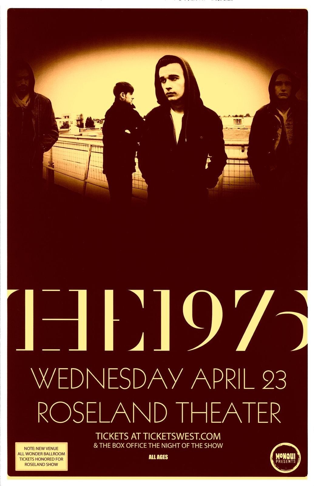 THE 1975 Gig 2014 POSTER Portland Oregon Concert