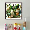 Pumpkin-Partial 11CT Stamped Cross Stitch Bead Embroidery 36*36cm/14.17*14.17in