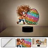 (US Local)Acrylic Double Sided Boy Egg Diamond Painting LED Night Light for Easter