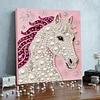 DIY Pearl Painting Unicorn for Home Decor with Frame(30*30cm)