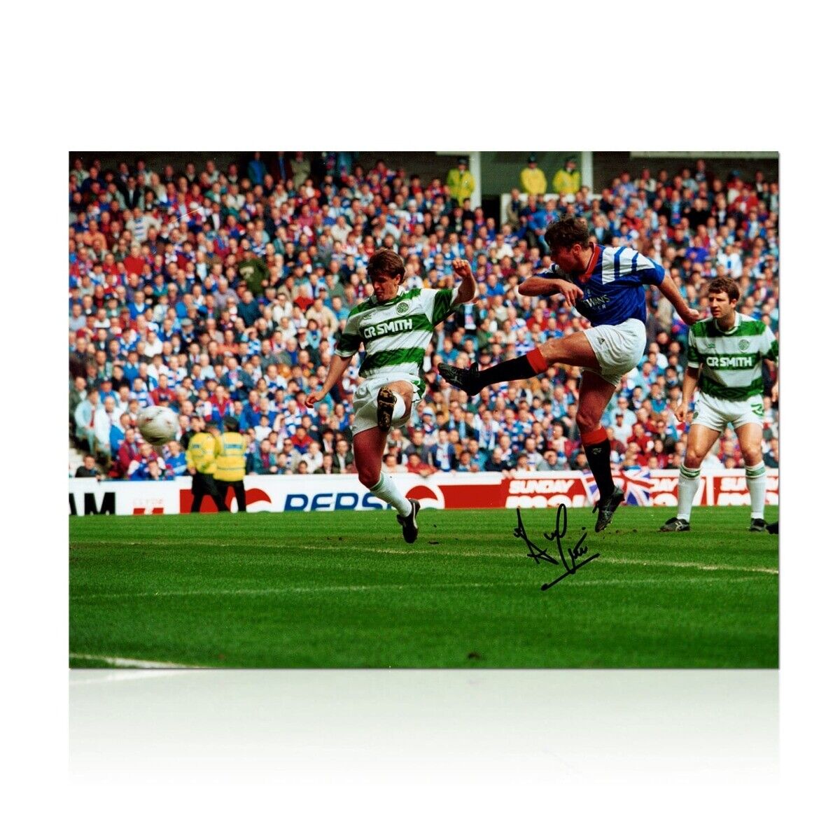 Ally McCoist Signed Rangers Photo Poster painting: Old Firm Derby