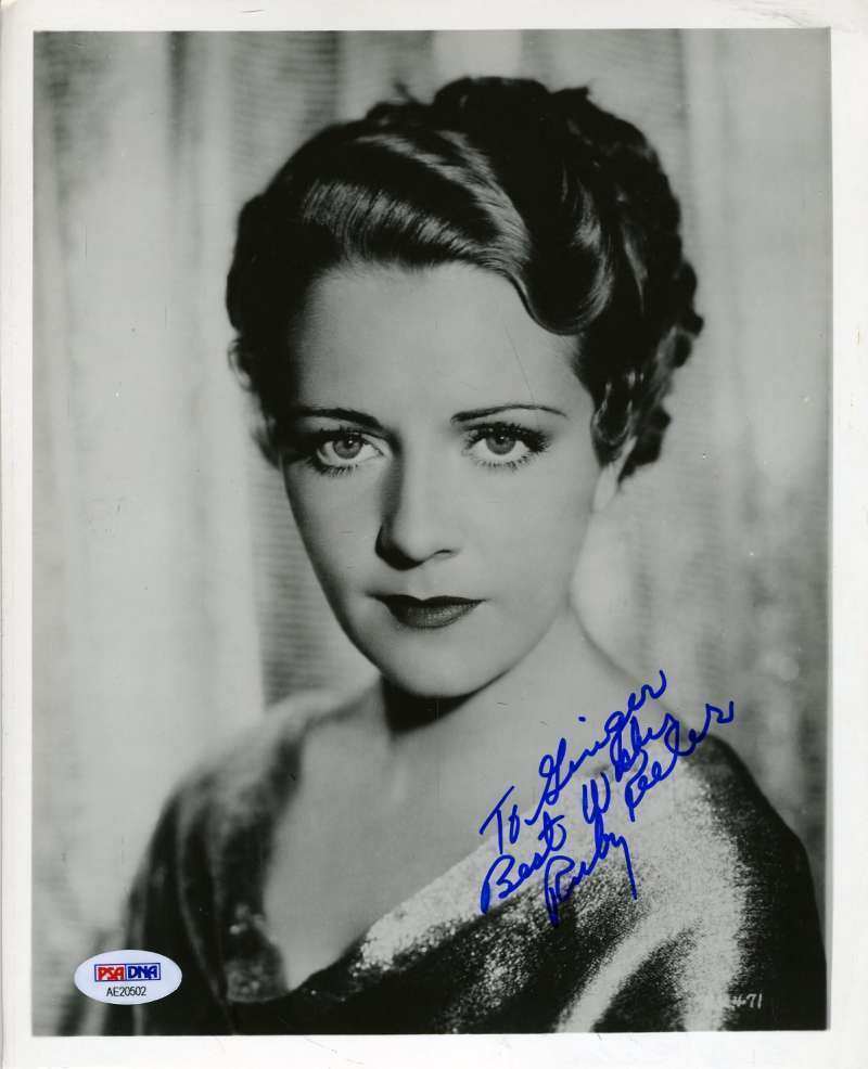 Ruby Keeler Psa Dna Coa Hand Signed 8x10 Photo Poster painting Autograph Authenticated