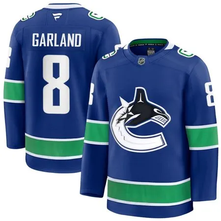 Youth Vancouver Canucks #8 Conor Garland  Blue Home Jersey