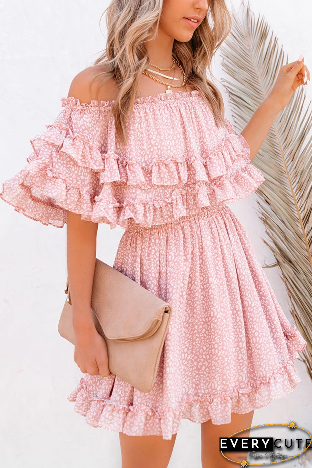 KarliDress Off The Shoulder Ruffle Dress P12674