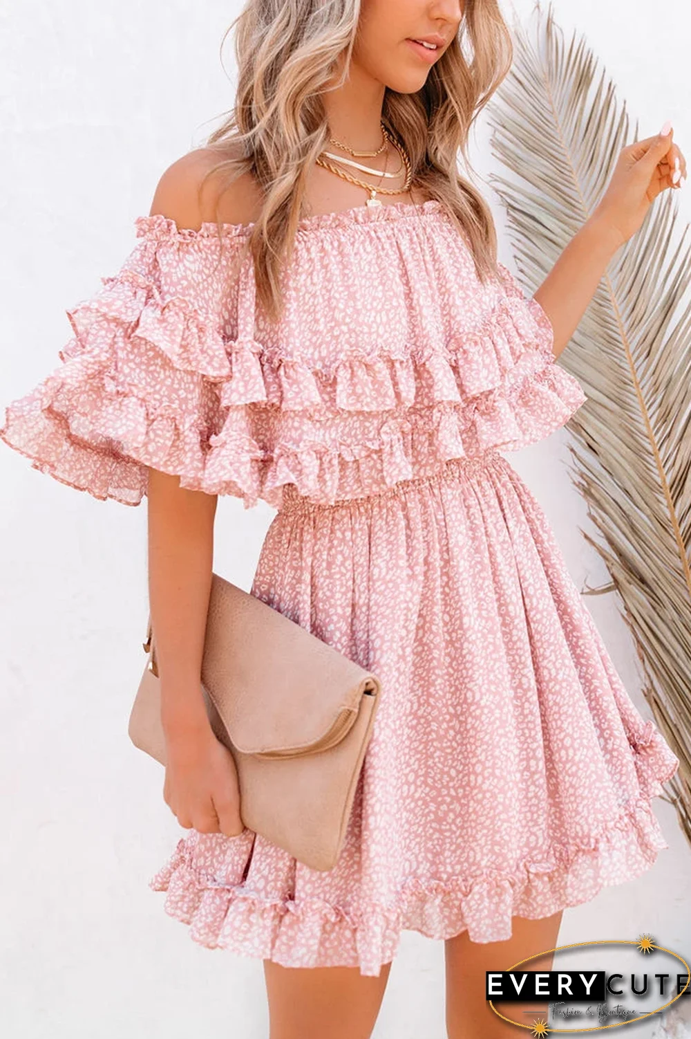 KarliDress Off The Shoulder Ruffle Dress P12674