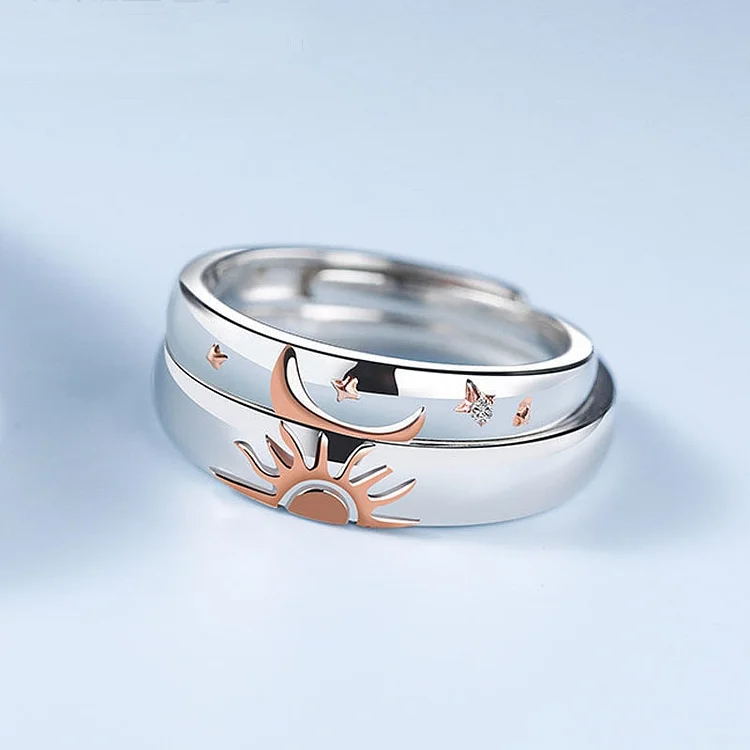 Sun & Moon Adjustable Ring Set