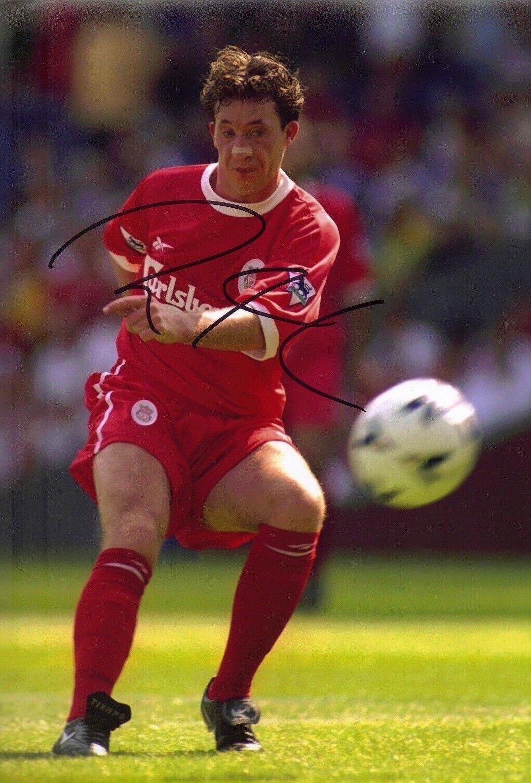 Robbie Fowler SIGNED 12X8 Photo Poster painting GENUINE Liverpool FC SIGNATURE AFTAL COA (1927)