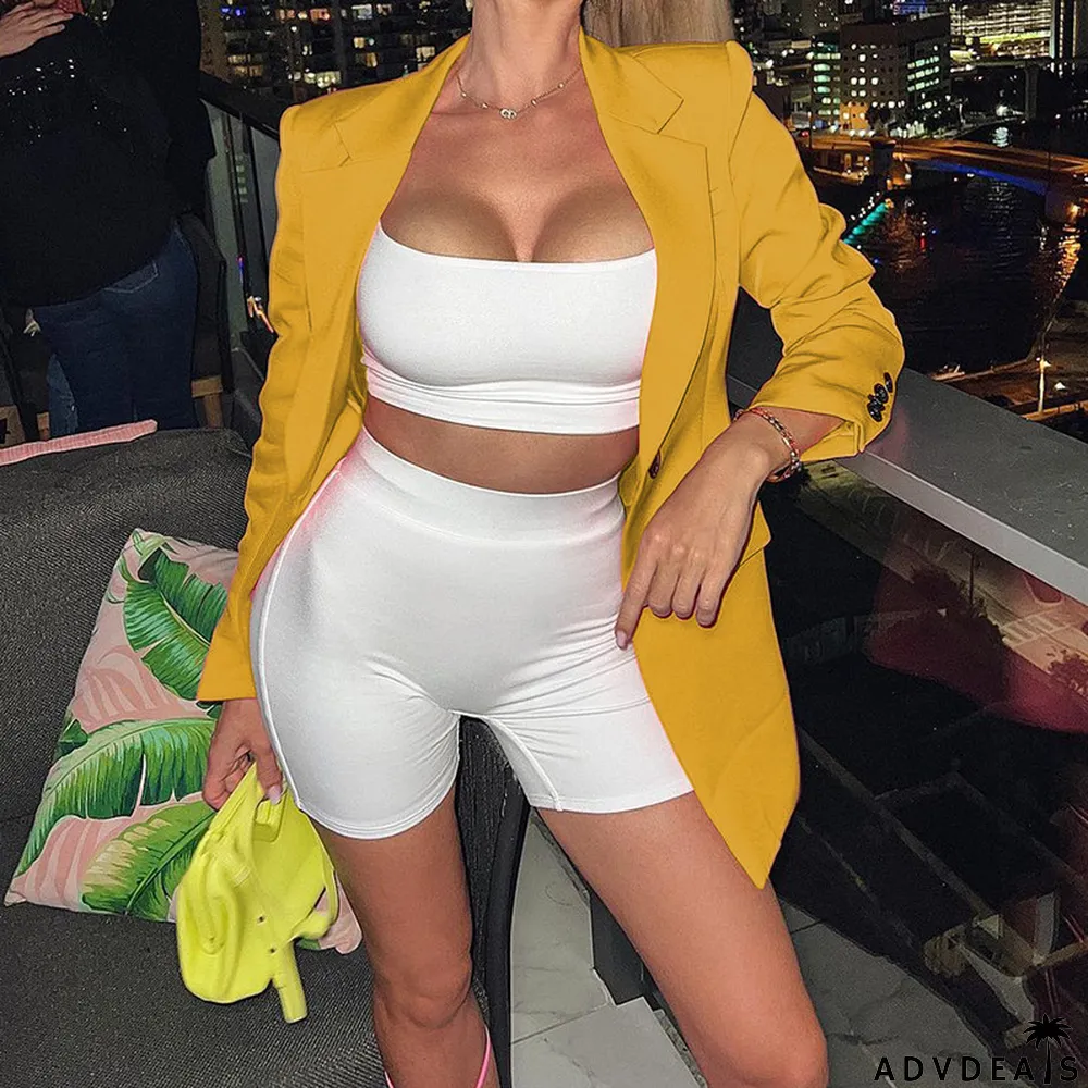 Women Fall/Winter Long Sleeve Blazer Jacket