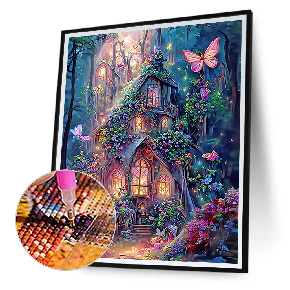 Diamond Painting - Full Round Drill - Flower House(30*40cm)