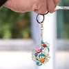 6Pcs DIY Musical Notes Double Sided Diamond Painting Keychains