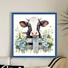 Flowers And Cow - 11CT Stamped Cross Stitch 50*50cm/19.69*19.69in