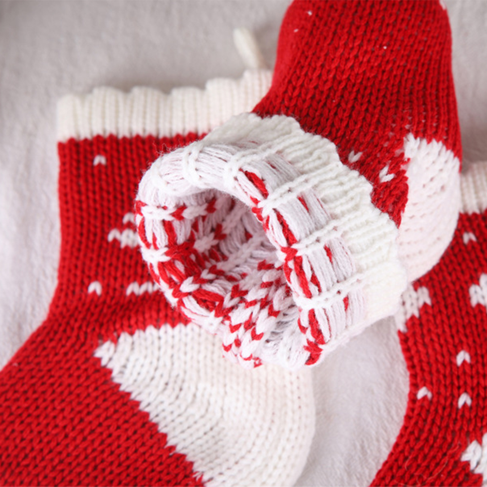 

Christmas Knitting Stockings Acrylic Hanging Kids Gifts Christmas Tree Bag, Style 2, 501 Original