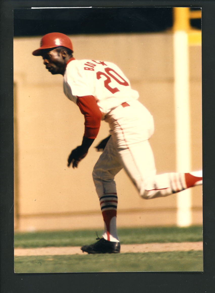 Lou Brock Press Original COLOR Photo Poster painting 5 x 7 St. Louis Cardinals running action