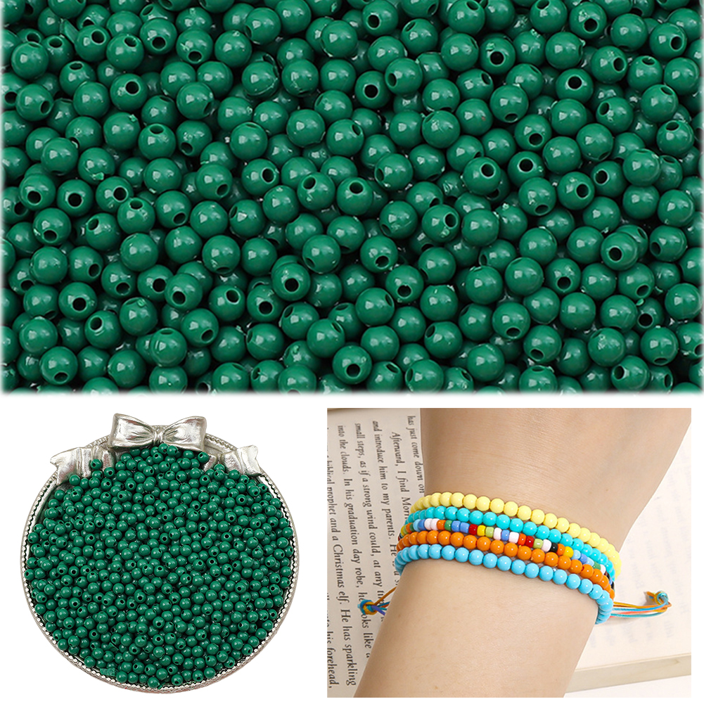 1800Pcs 3mm Acrylic Beads Decorative Craft Beads Small Beads for DIY Crafts (14)