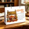Diamond Art Painting 2027 Desk Calendar Non-Fading DIY Diamond Painting Calendar Ornament Multi Purpose DIY Resin Paintings Desks Kit for Office Home Interior Decoration (monthly festival)
