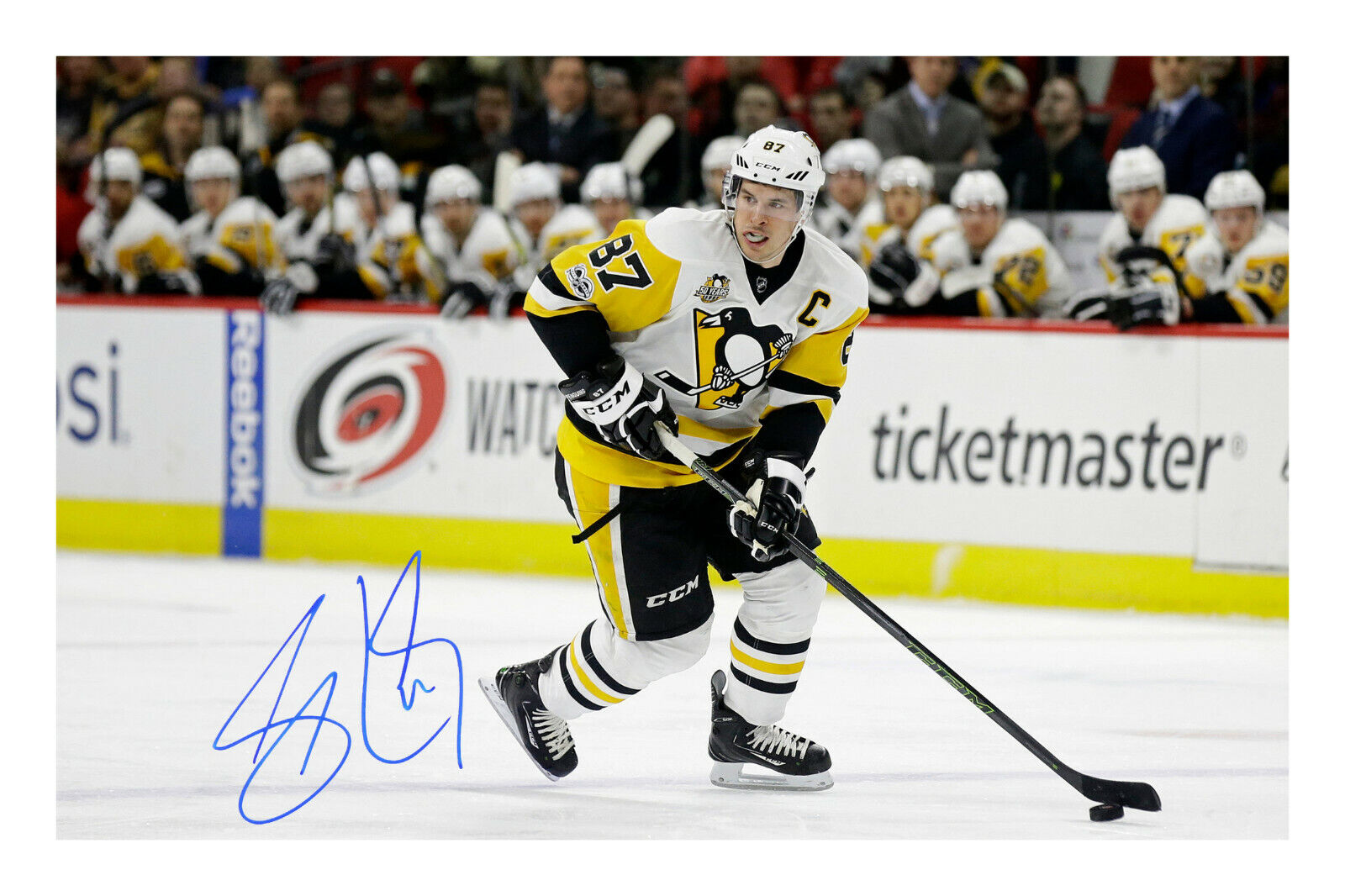 Sidney Crosby Signed A4 Autograph Photo Poster painting Print NHL Hockey Pittsburg Penguins