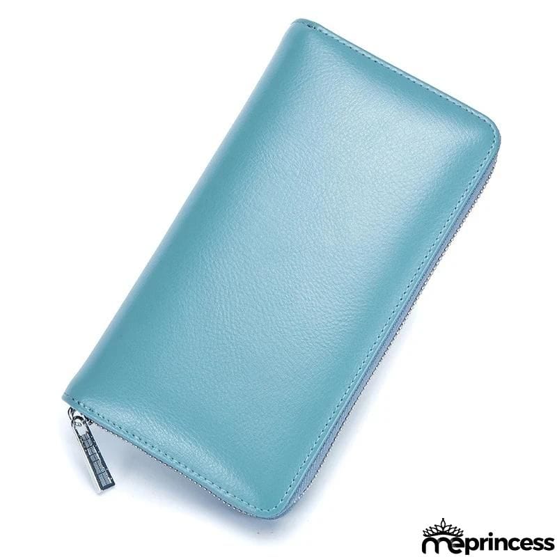 Unisex Multiple Compartment RFID Technology Anti-Scanning Card Slot Currency Wallet