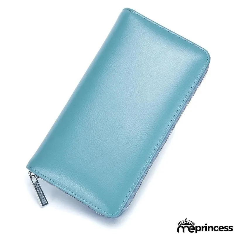 Unisex Multiple Compartment RFID Technology Anti-Scanning Card Slot Currency Wallet
