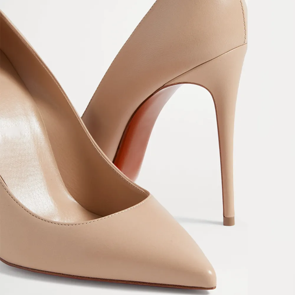 100mm Women's Classic Party Wedding Red Soles Heels Matte Pumps-vocosishoes