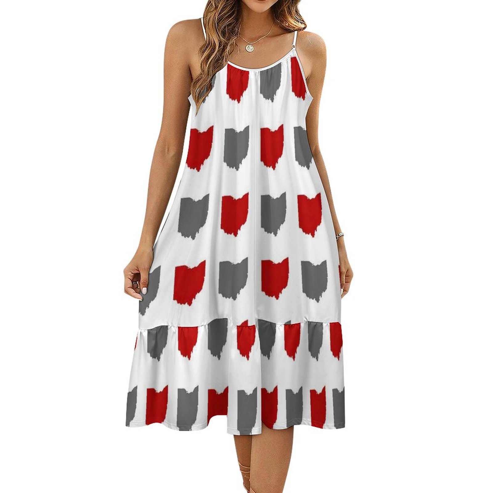 midi dress with frills Maroon Ruffle Sleeve Midi Dress with Back Tie