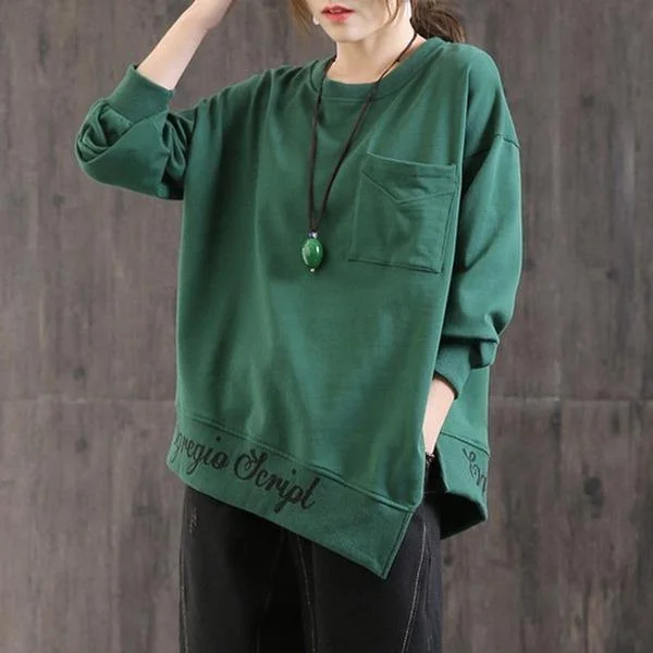 100% Cotton Women Autumn Long Sleeve Sweatshirt  Female Loose Casual Pullovers