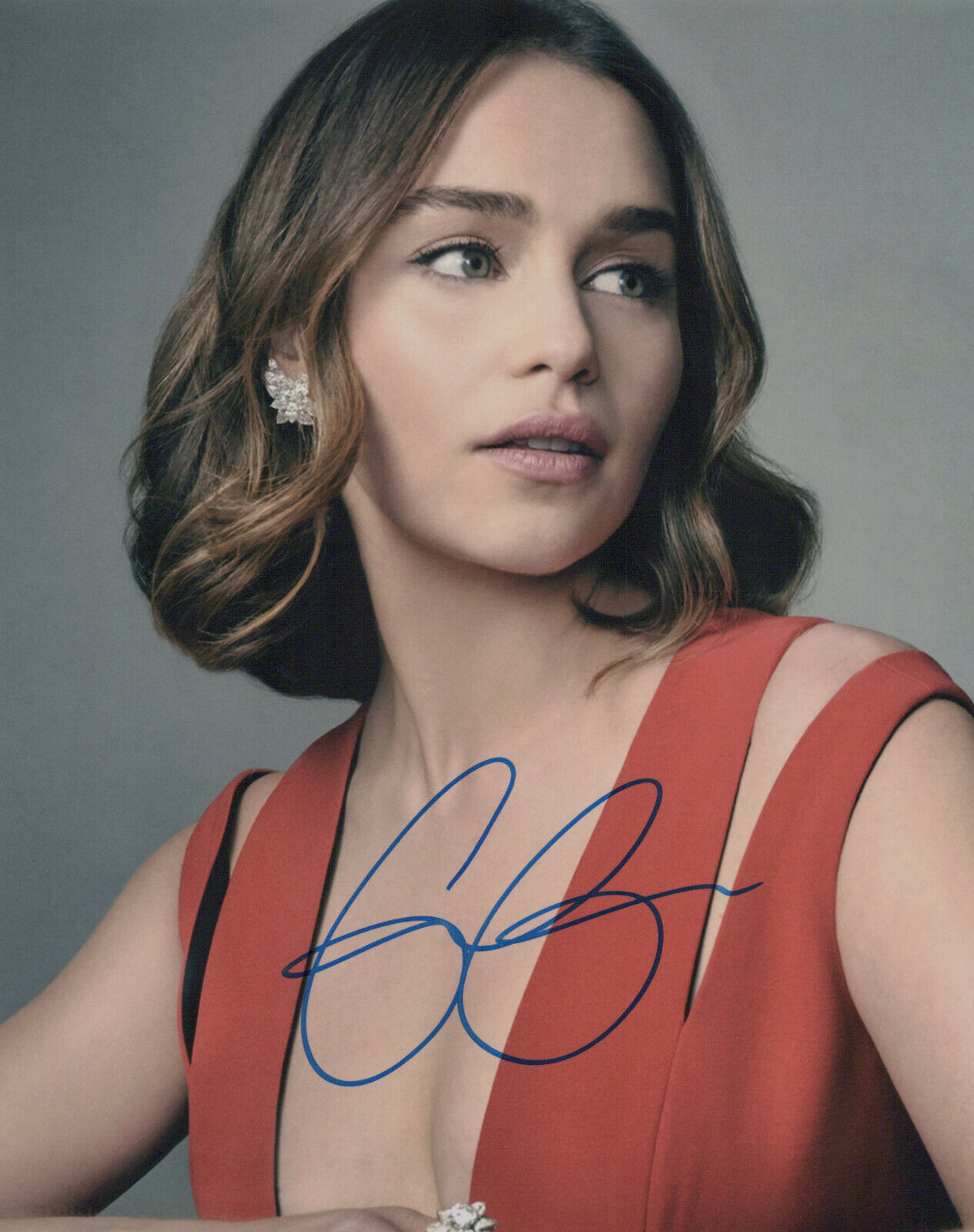 Emilia Clarke signed 8x10 Photo Poster painting in-person