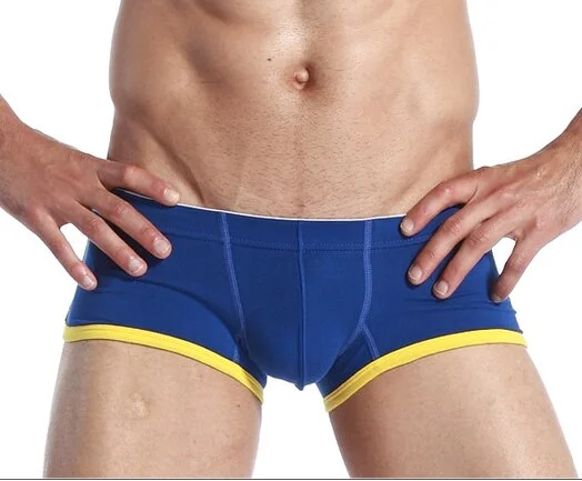 Aonga  Men's Cotton Boxer Underwear Solid Print Low-Rise Shorts 6 Colors