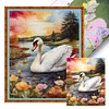 Swan - 11CT Stamped Cross Stitch 40*50cm/15.75*19.69in