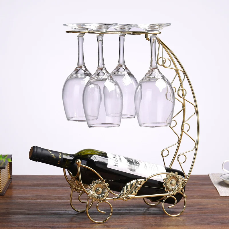 Athvotar Nordic Tieyi Red Wine Rack Decoration European Antique Restaurant Bar KTV Wine Cabinet Wine Display Shelf