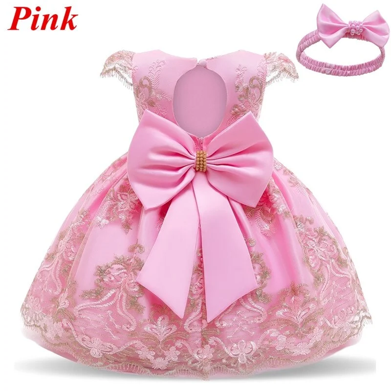 Newborn Baby Girls Princess Dress Toddler Kids 3 6 9 12 18 24 Months Christmas Birthday Party Tutu Lace Costume Baptism Clothes