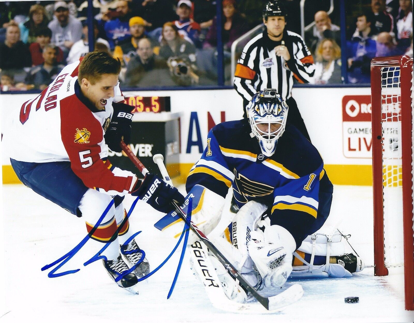 Signed 8x10 Aaron Ekblad Florida Panthers 2014 #1 Overall Pick - Photo Poster painting - COA