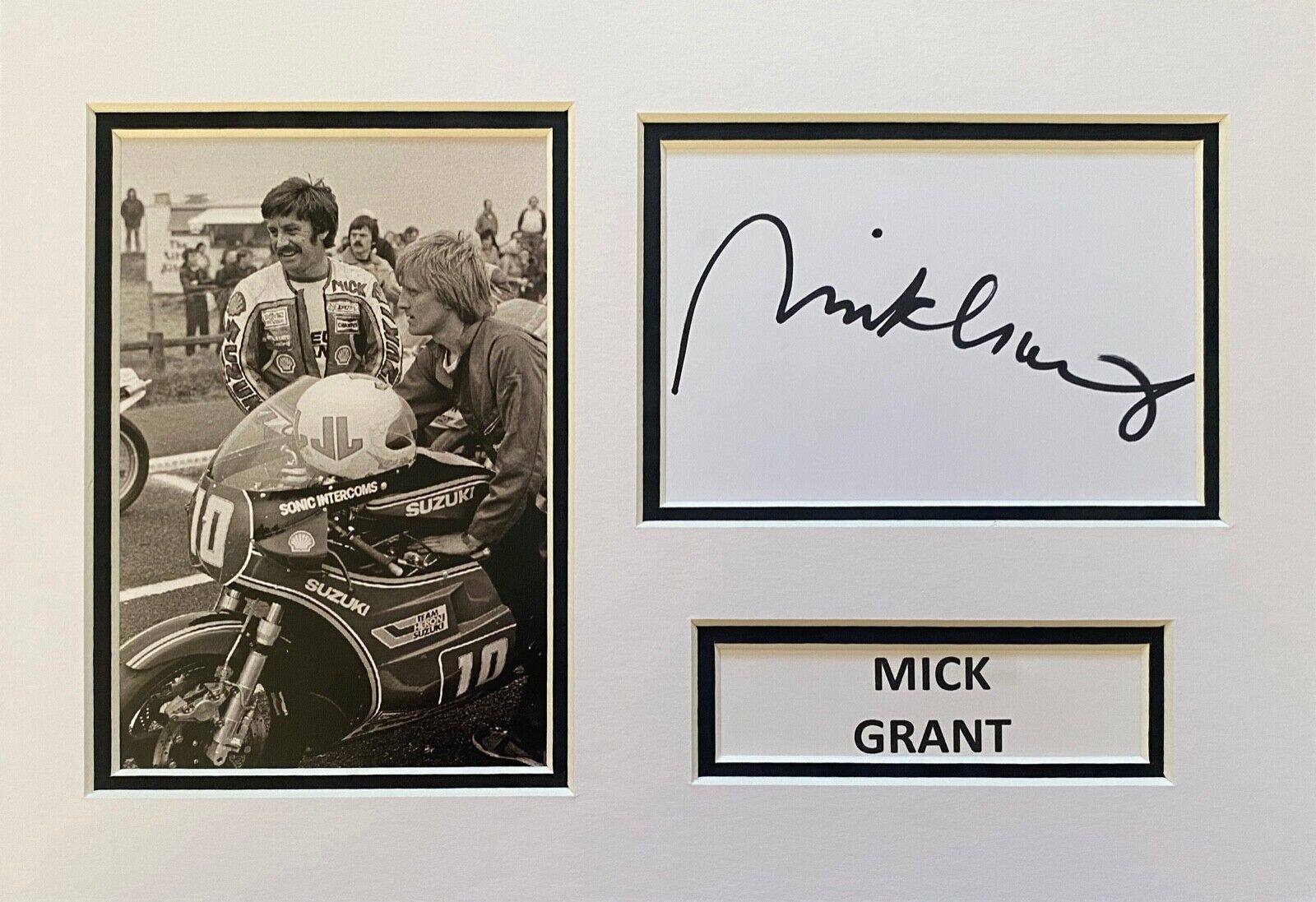 MICK GRANT SIGNED A4 Photo Poster painting MOUNT DISPLAY ISLE OF MAN TT AUTOGRAPH BSB