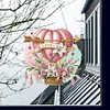 (US Local)Acrylic Special Shape Lily Hot Air Balloon Double Sided Effect DIY Diamond Painting Hanging Pendant