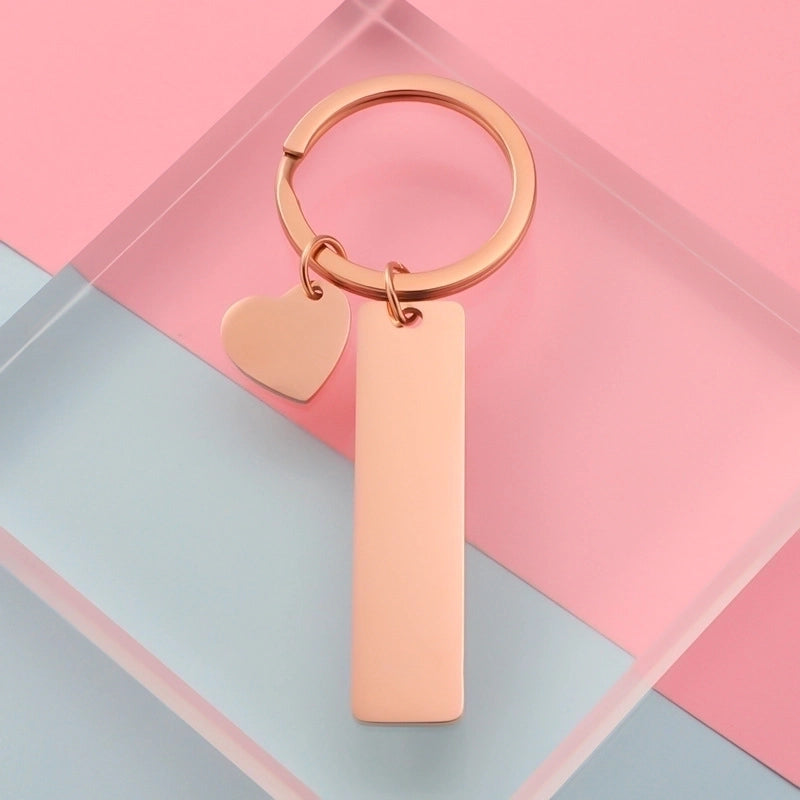 Minimalist Korean Style Solid Color Stainless Steel None Women’s Bag Pendant Keychain