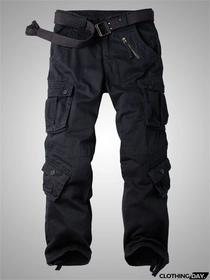 Autumn Multi Pockets Pure Cotton High Quality Cargo Pants for Men