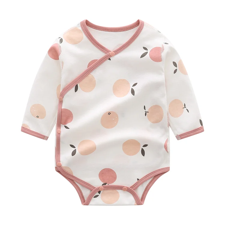 Baby Girl Long Sleeve Fruit Printed Bodysuit