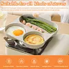 Medical Stone Omelette Pan Nonstick Frying Pan Divided Pancake Pan for Breakfast
